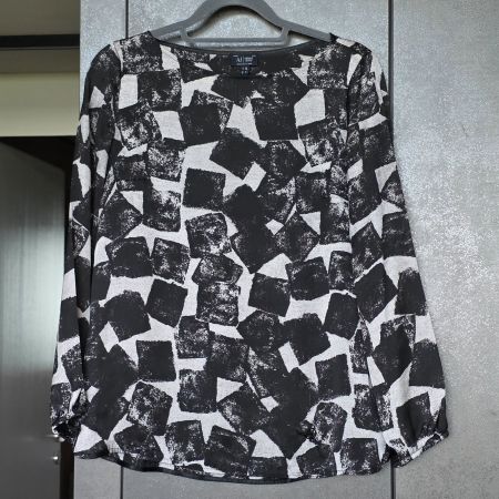 🐸 ARMANI JEANS BLUSE 36/38 (IT 42) OBERTEIL TOP SCHWARZ