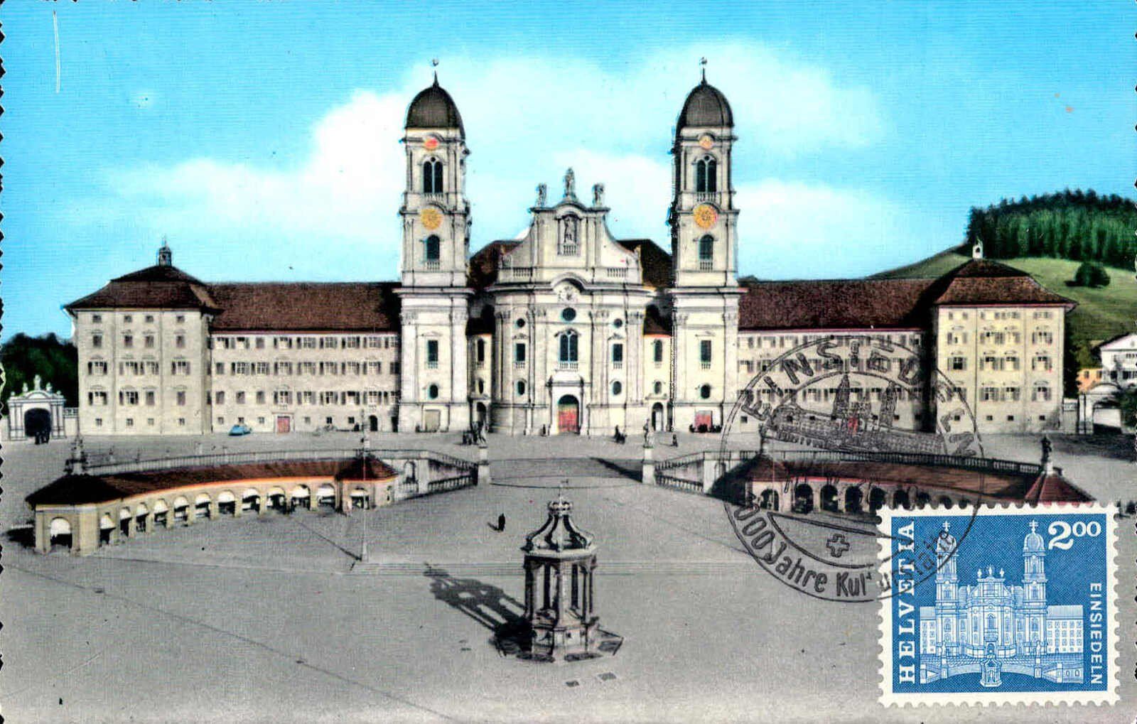 Tutti i francobolli: 10.V.1960, Maximumkarte Klosterkirche Einsiedeln, – Usato da Wenslingen venduto da riger11