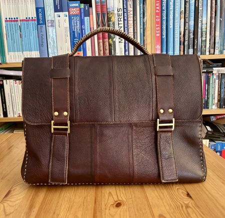 Vintage Leder-Aktentasche – Dunkelbraun