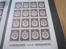 No 20 Blöcke Lichtenstein 1969 Kaufpreis 50.-