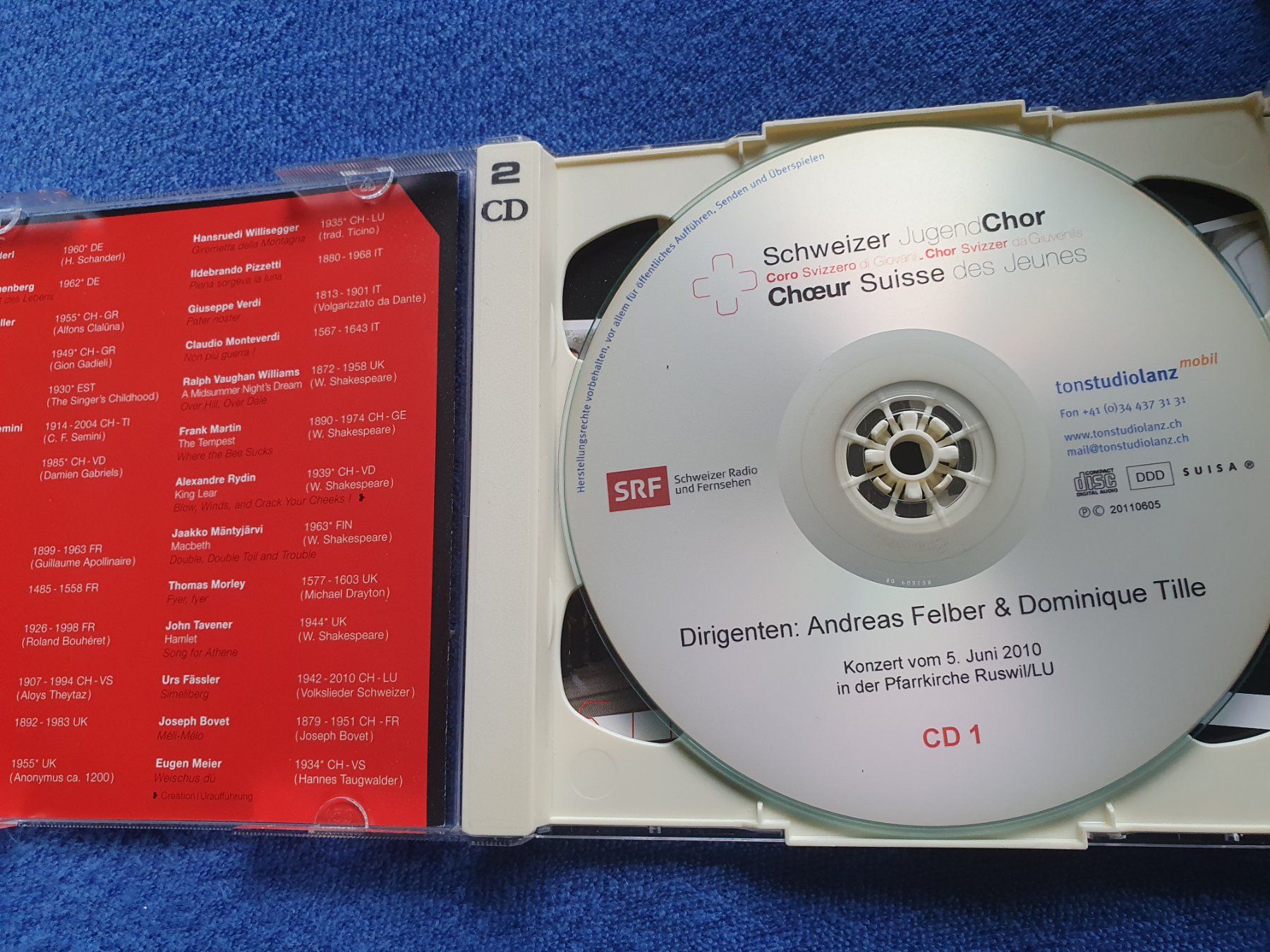 CDs: Schweizer Jugendchor Concert live 2011/SRF CD – Gebraucht aus Bremgarten AG von musiccollector 2