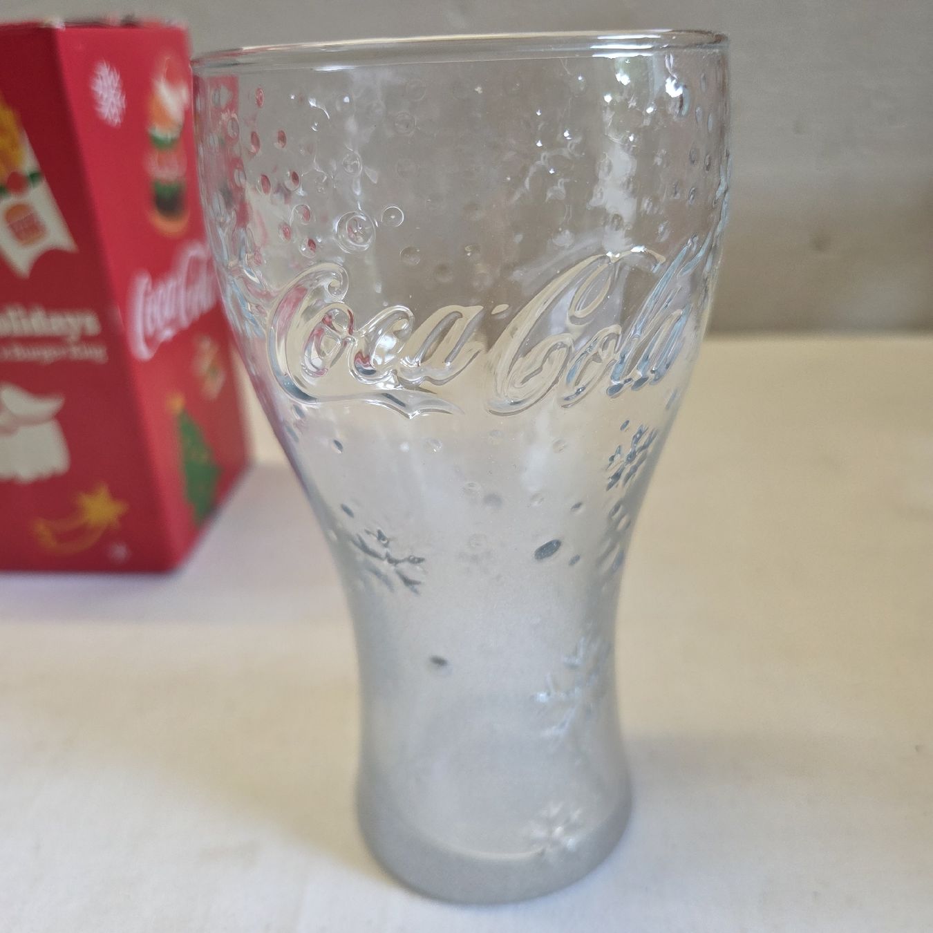 Coca-Cola Verres: Coca-Cola Glas mit Schneeflocken, Sammelglas.. – D'occasion à Stans par Ducati16 4