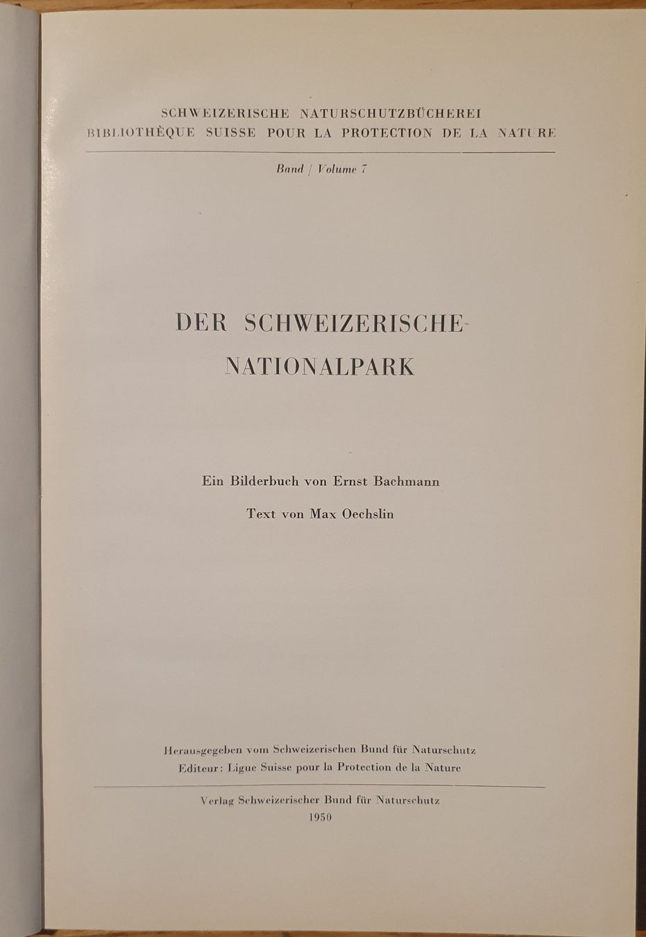 Libri: Der Schweizerische Nationalpark, 1950 – Usato da Zürich venduto da Vesco01 1