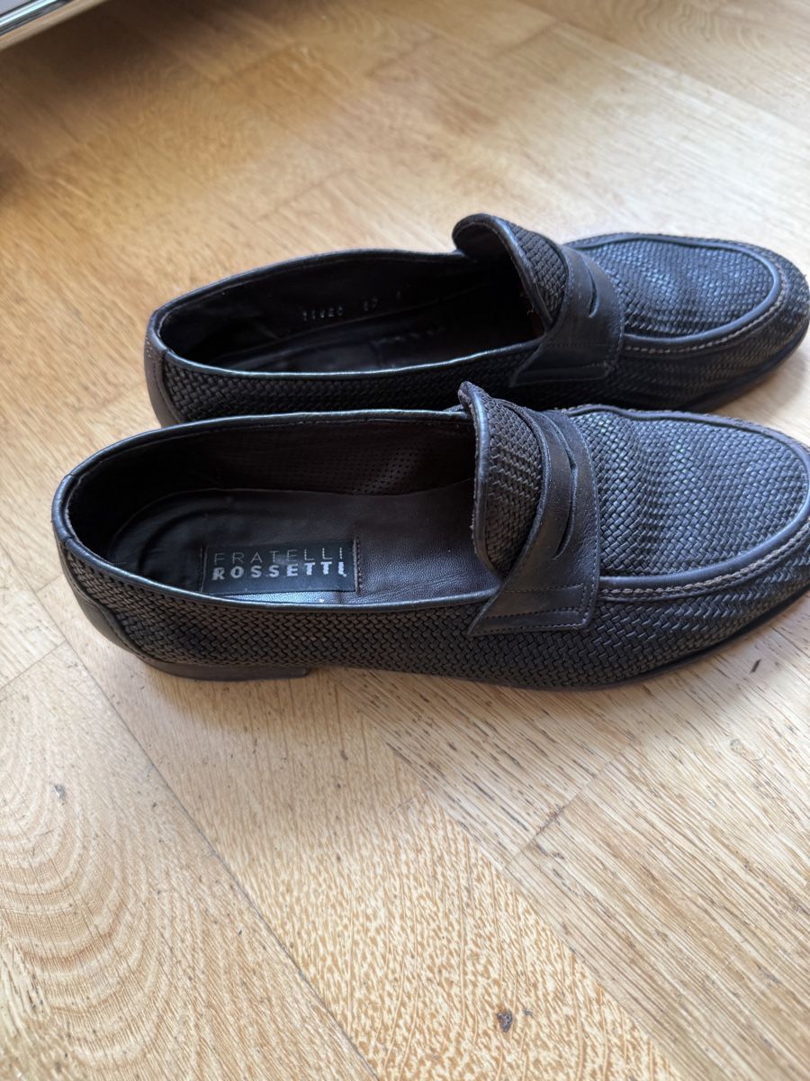 Fratelli Rossetti Herrenschuhe: FRATELLI ROSETTI Loafers Brown Woven Leather – Gebraucht aus Zürich von kuengka 1