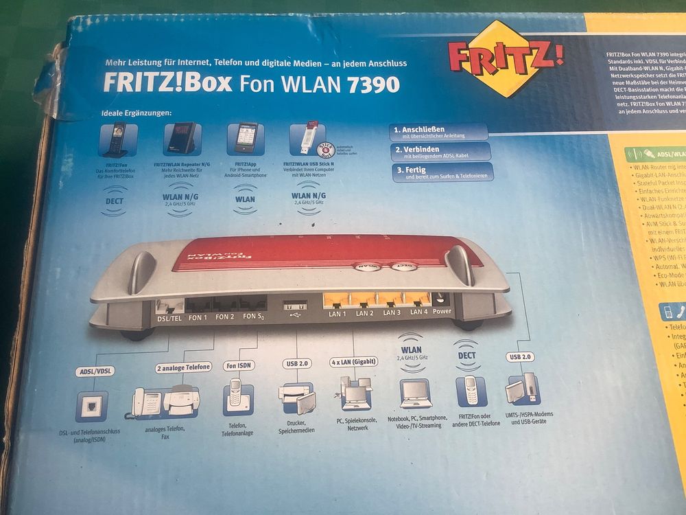 FRITZ BOX FON WLAN 7390 (Neu und originalverpackt) in Adlikon b ...