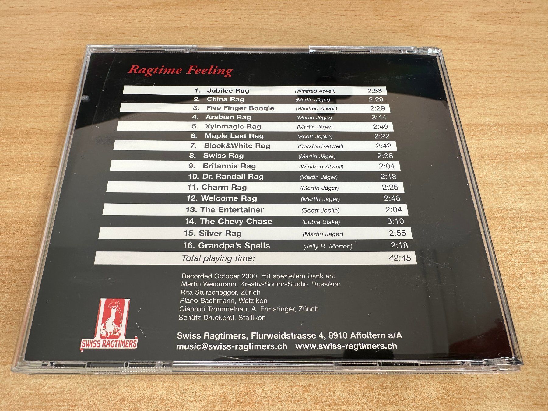 CD: X0 Swiss Ragtimers - Tagtime Feeling – Usato da Rikon im Tösstal venduto da Alpenmutz 1