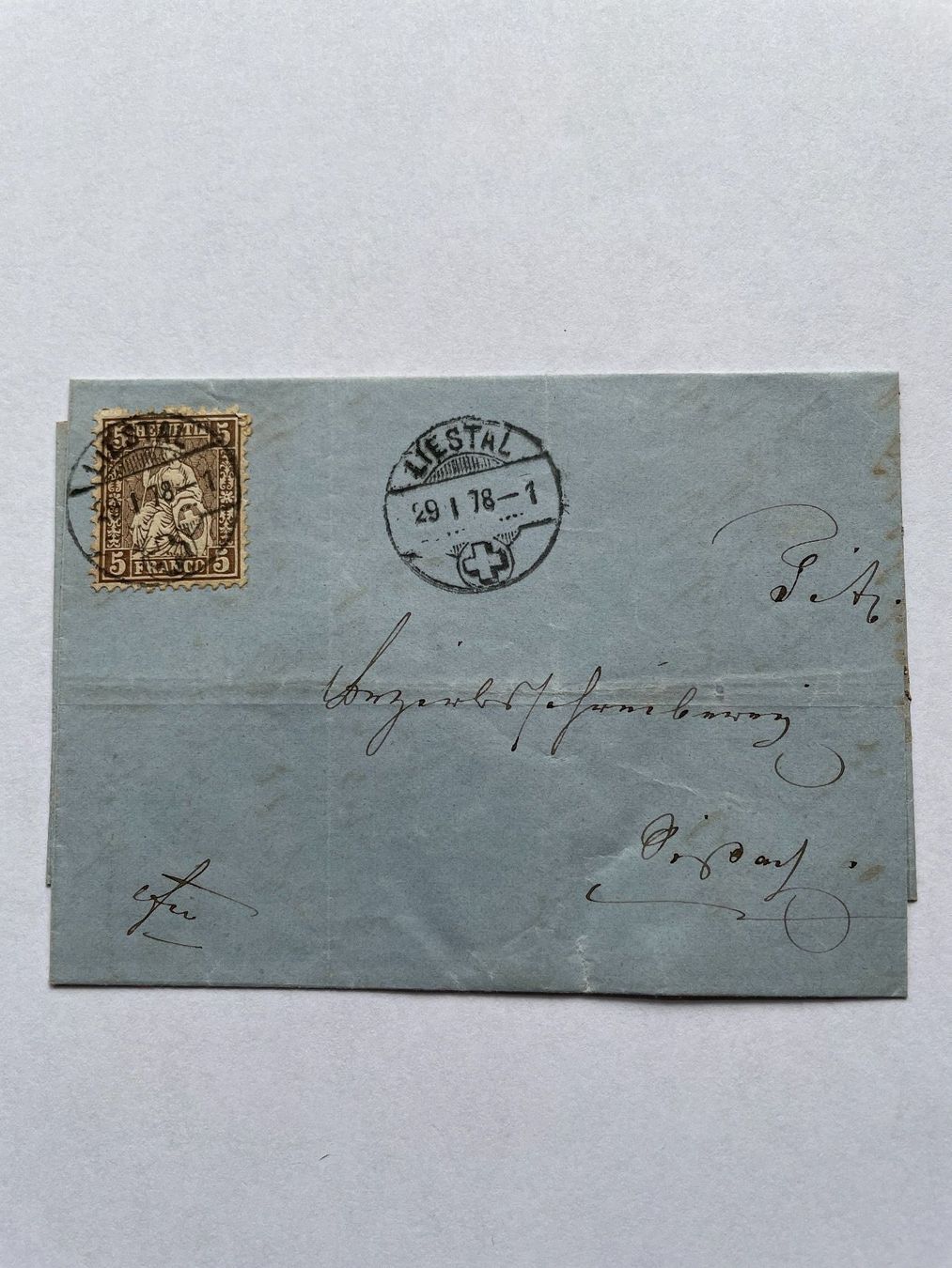 Alle Briefmarken: Antike Briefmarken Schweiz 1878 – Gebraucht aus Adligenswil von Treegarden