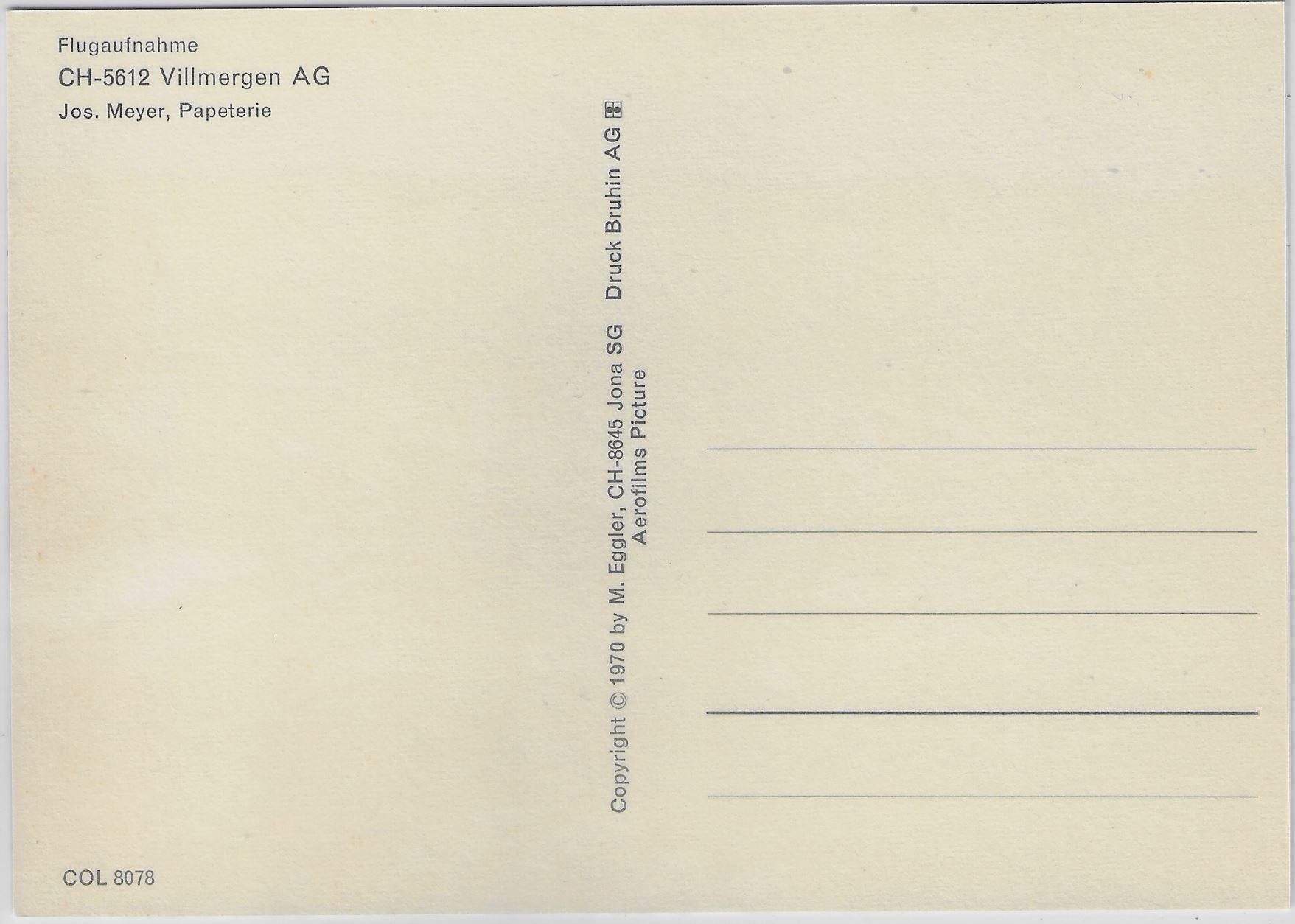 Cartoline postali: Flugaufnahme Villmergen AG – Antico da Ettingen venduto da Kartenplanet 1