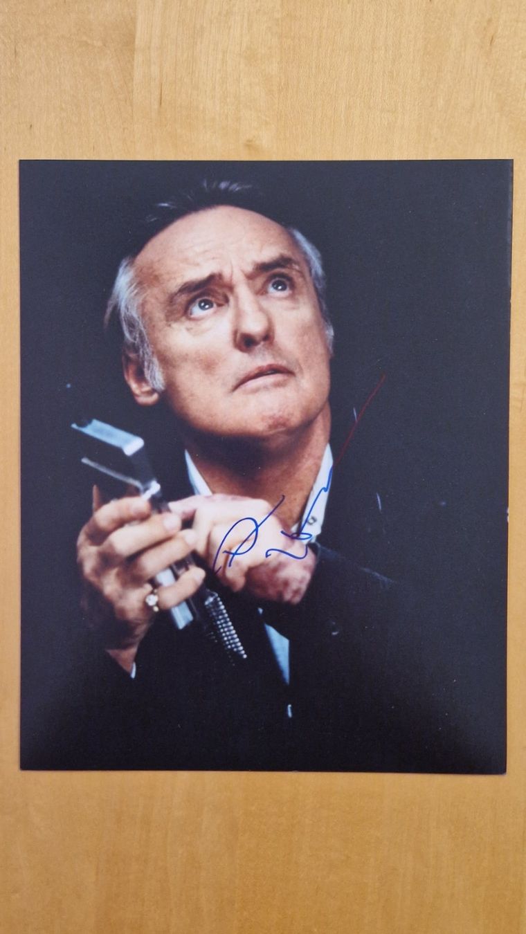 Autografi: Dennis Hopper, Original Autogramm auf Grossfoto in Farbe – Usato da Salmsach venduto da aacs65