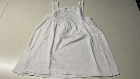Sommerliches  Trägerli weiss, Gr. 146/152, neu mit Etike