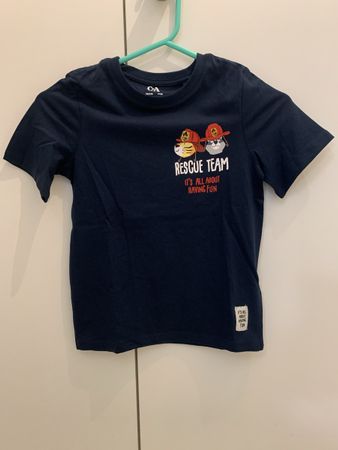 T-Shirt Feuerwehr, Gr. 122, dunkelblau, sehr guter Zustand