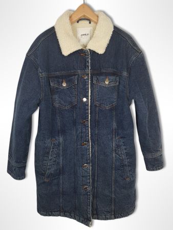 ONLY blaue gefütterte Jeansjacke Gr. 42