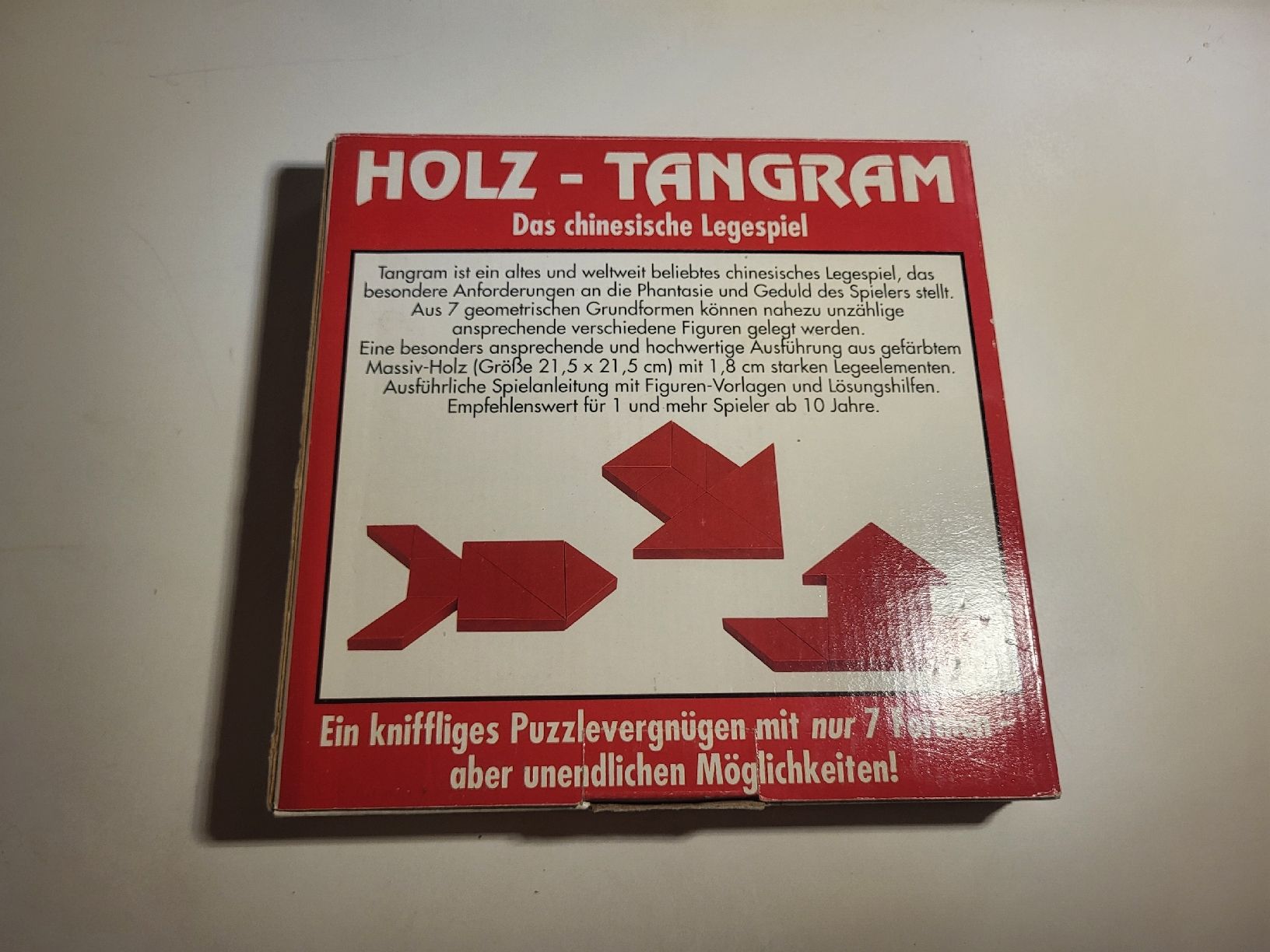 Spiele: Holz Tangram - Das chinesische Legespiel – Gebraucht aus Ettiswil von beekeper13 1