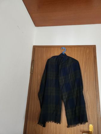 Écharpe carreaux bleu vert Tommy Hilfiger 