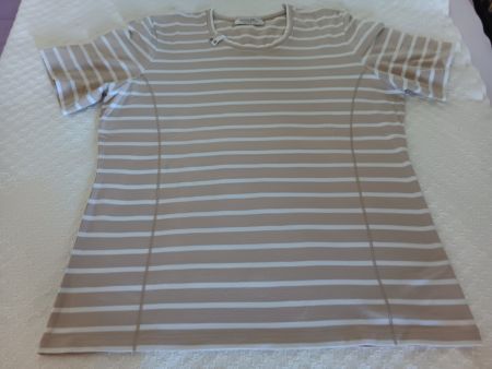 Damen T-Shirt gestreift RÖSSLER SELECTION Gr.40, Beige ,Weis