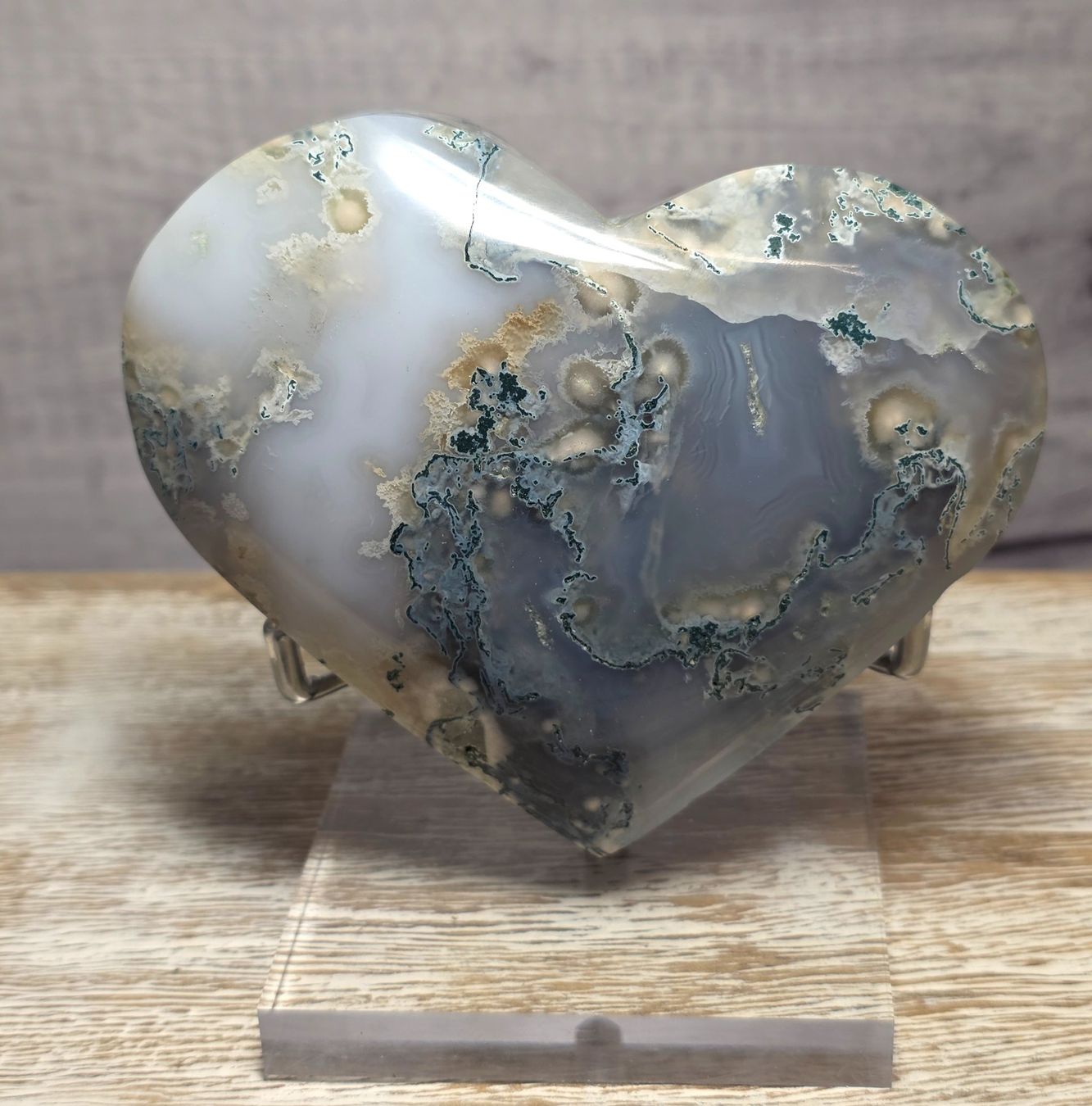 Minerali & Pietre curative: Top Moosachat Herz 385g – Nuovo e nell'imballaggio originale da Matzingen venduto da Shay_Crystalz 2