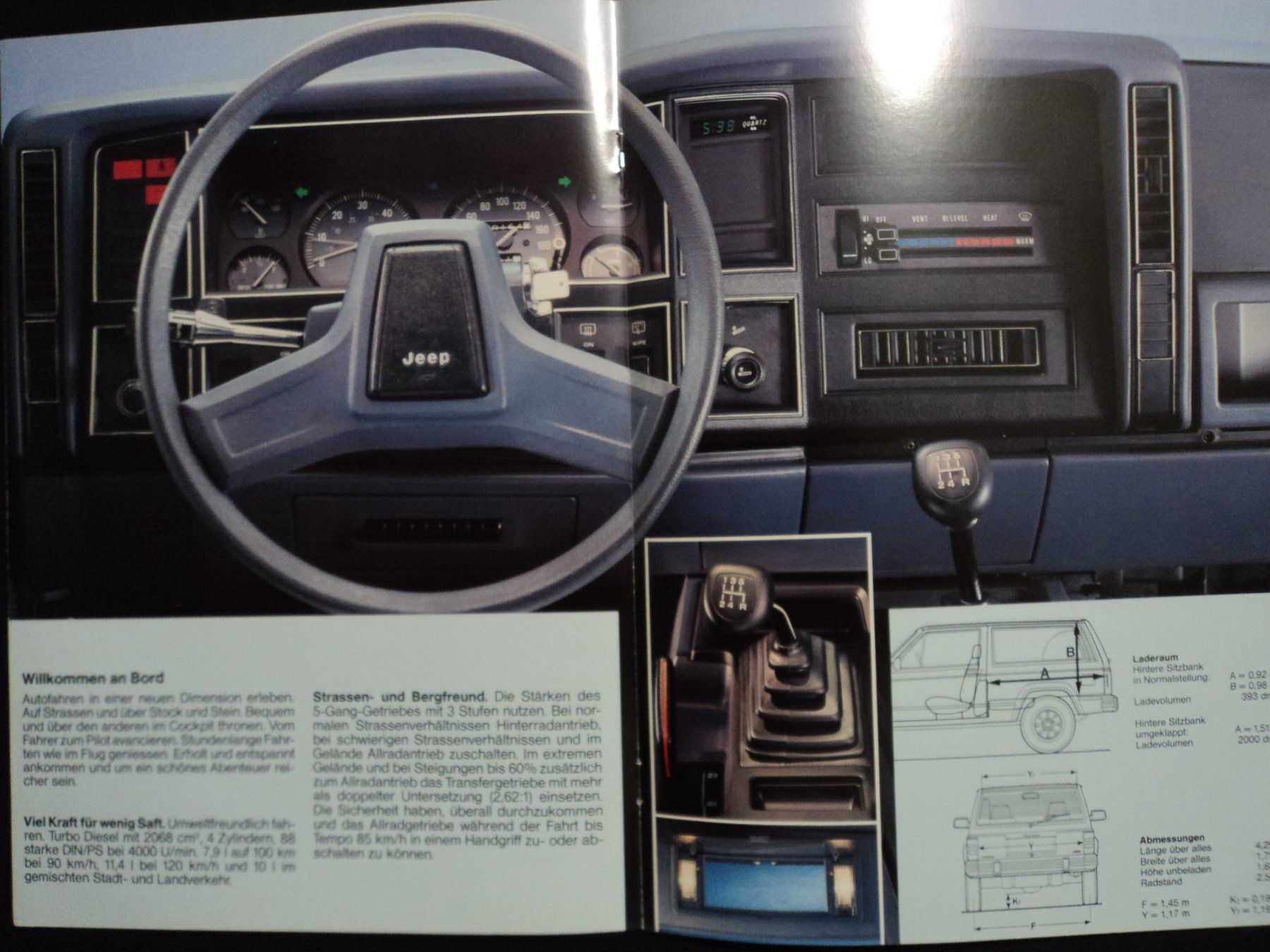 Renault Documenti: Prospekt Renault Jeep Cherokee 1980er – Usato da Schwarzenburg venduto da modelCARama 3