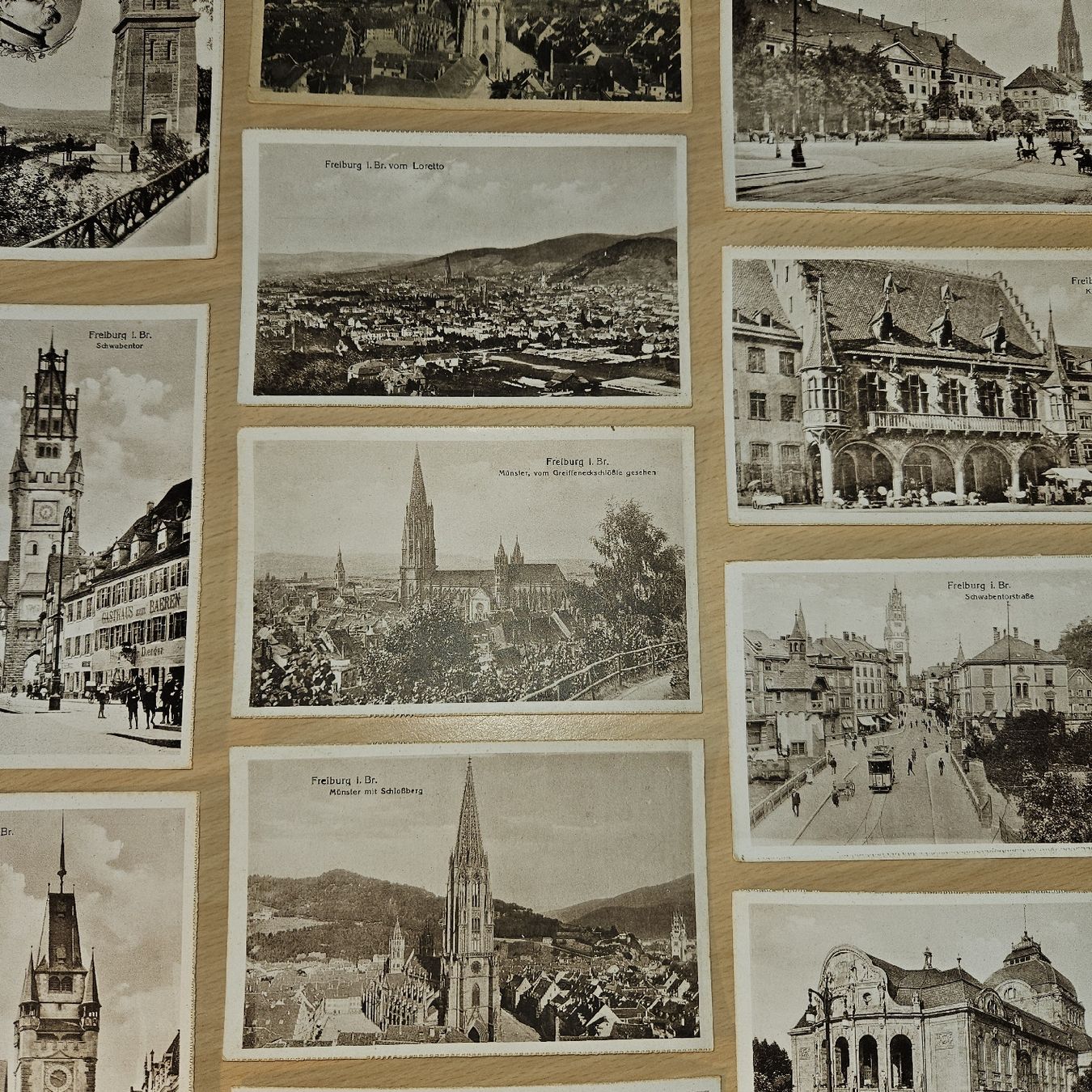 Ansichtskarten: Freiburg i. Br. - 16 SW Postkarten, historisch – Gebraucht aus Kriens von gra_fhn7 6