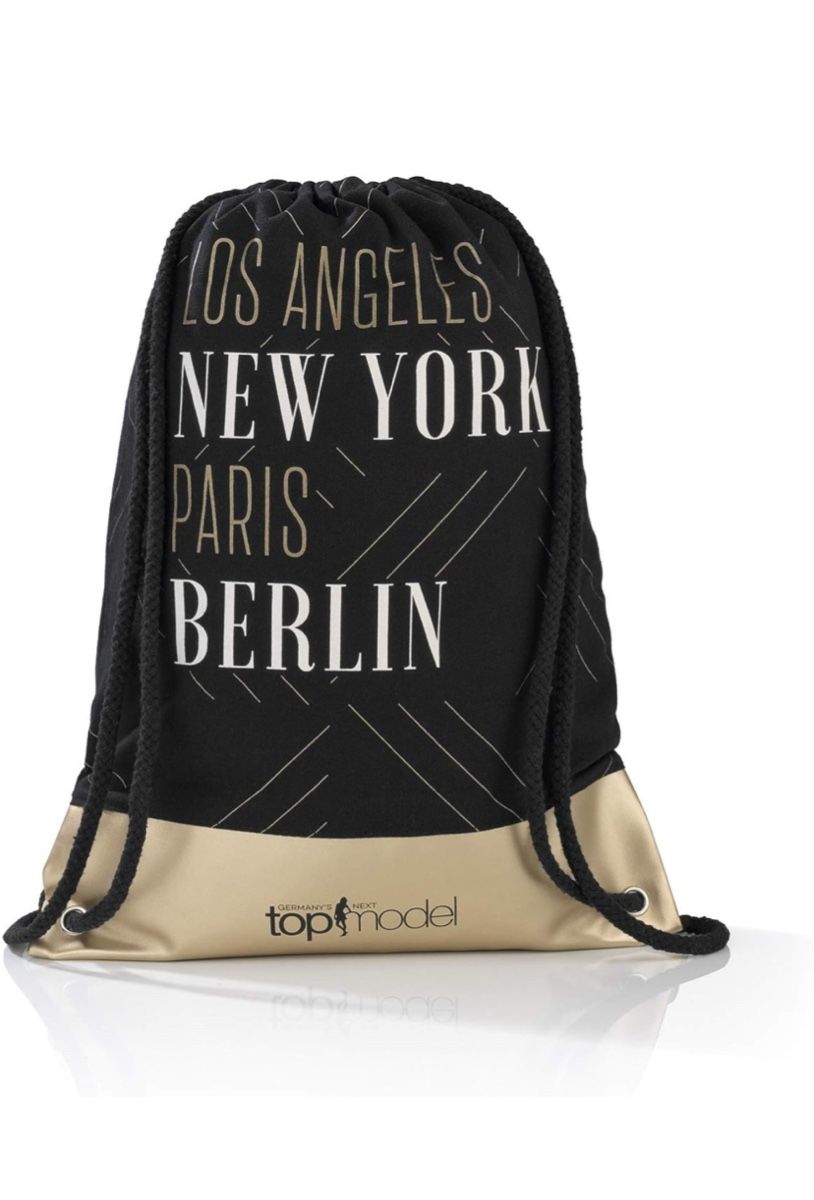 Borse da donna: GNTM Topmodel Turnbeutel schwarz gold – Nuovo e nell'imballaggio originale da Effingen venduto da Daizyy 1