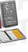 Weniger Rauchen? Zigarettenetui Silber Aegypten für 12 Zigis