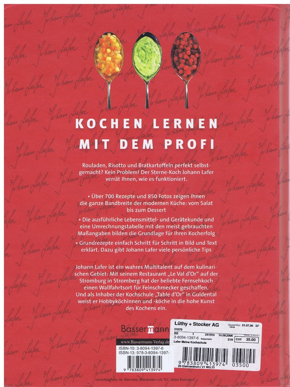Libri: Johann Lafer: Meine Kochschule – Usato da Unterengstringen venduto da Lastchance 1