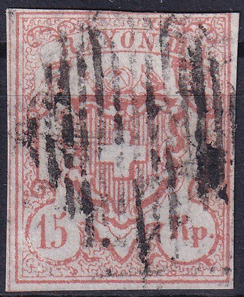 Tutti i francobolli: ++++Schöne Rayon 20,  Type 7, MMI, Befund! – Usato da Samnaun-Compatsch venduto da Muckimu