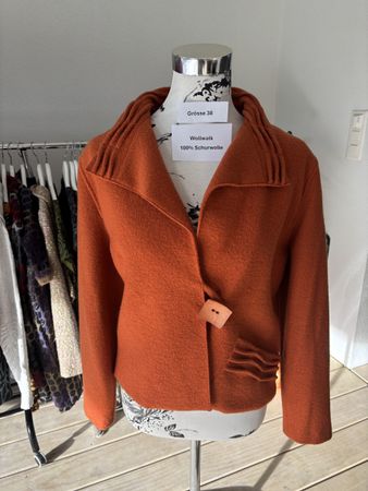 Wollwalk Jacke Gr. 38, neu aus Schweizer Nähatelier