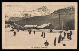 St. Moritz, Schlittschuhläufer auf dem 