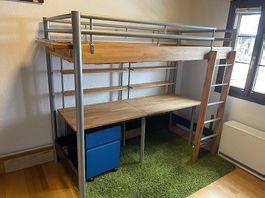 Hasena Hochbett mit Schreibtisch von Möbel Pfister