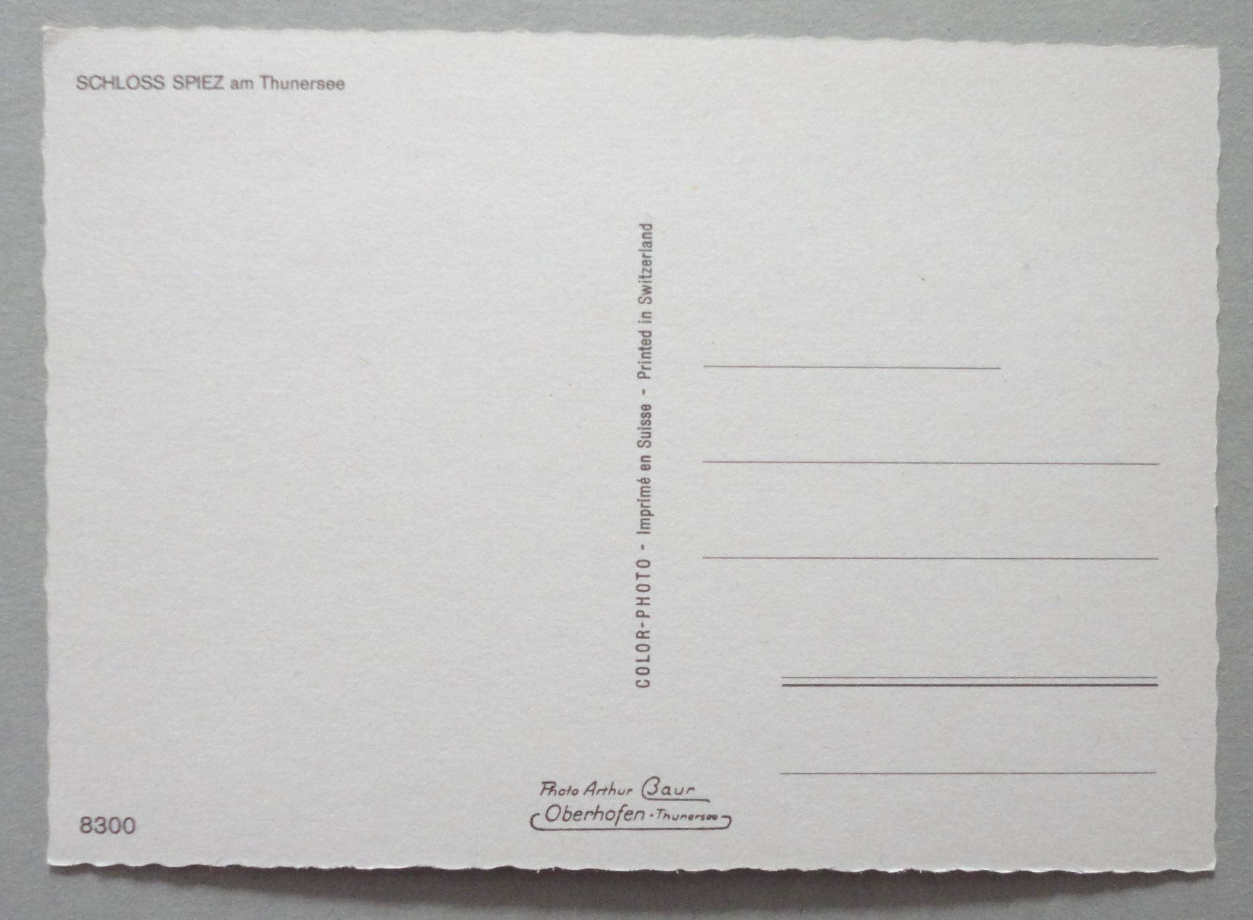 Cartoline postali: Schloss Spiez am Thunersee – Usato da Fétigny venduto da Billy2miny 1