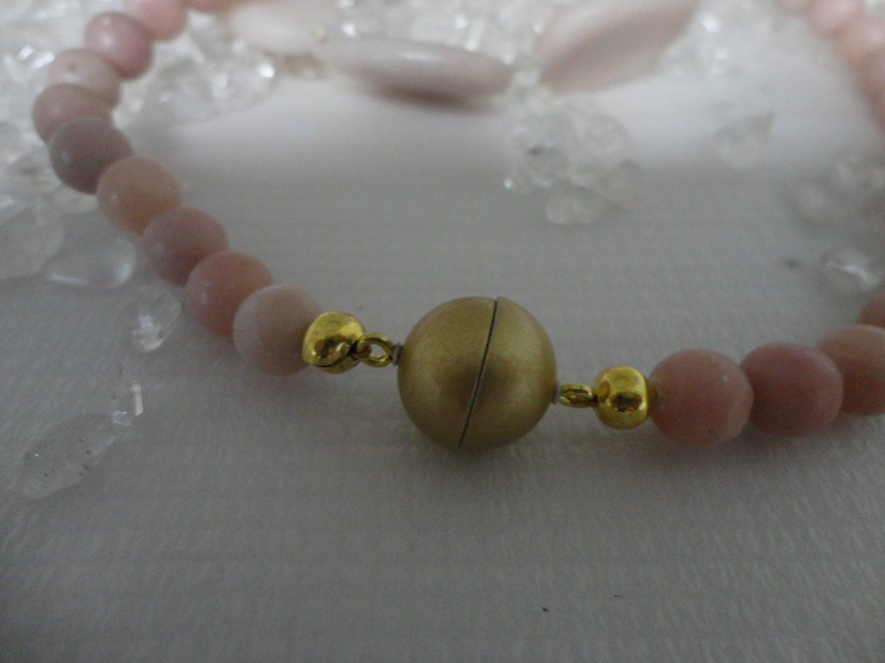 Catenine: Halskette Rhodonith, Tschechischer-Kristall – Nuovo (secondo la descrizione) da Biberist venduto da tl-schmuck 3