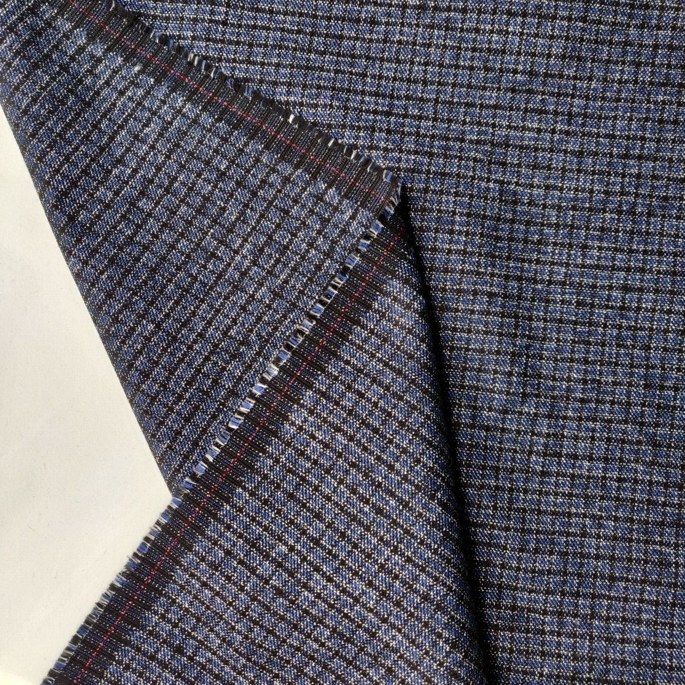 Tessuti: Anzug Stoff Baumwolle Elastan gewoben 1.85x1.50m blu nero – Nuovo (secondo la descrizione) da Lufingen venduto da Voyager7 2