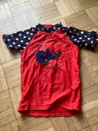 Bade T-Shirt Kinder Wal Motiv Grösse 98 guter Zustand