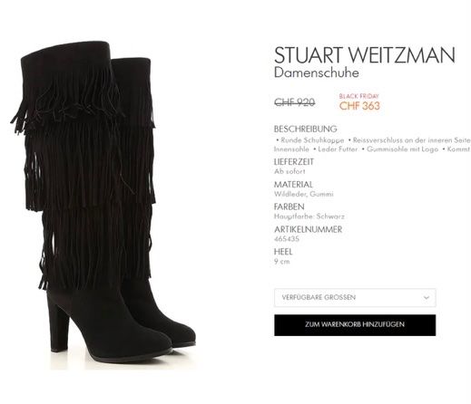 Scarpe da donna: Fransen Stiefel schwarz 38 – Usato da Volketswil venduto da cinicini 9