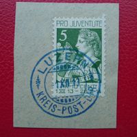 1913, J1 mit idealem Ersttags-Vollstempel LUZERN, Kat 400.-+