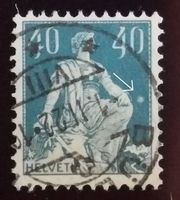MA462) 156, Helvetia, Abart schöner Putzer Sehr selten!