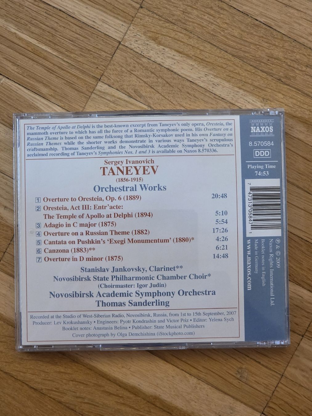 CDs: CD: Sergey Taneyev: Orchestral Works – D'occasion à Aesch BL par immon 1