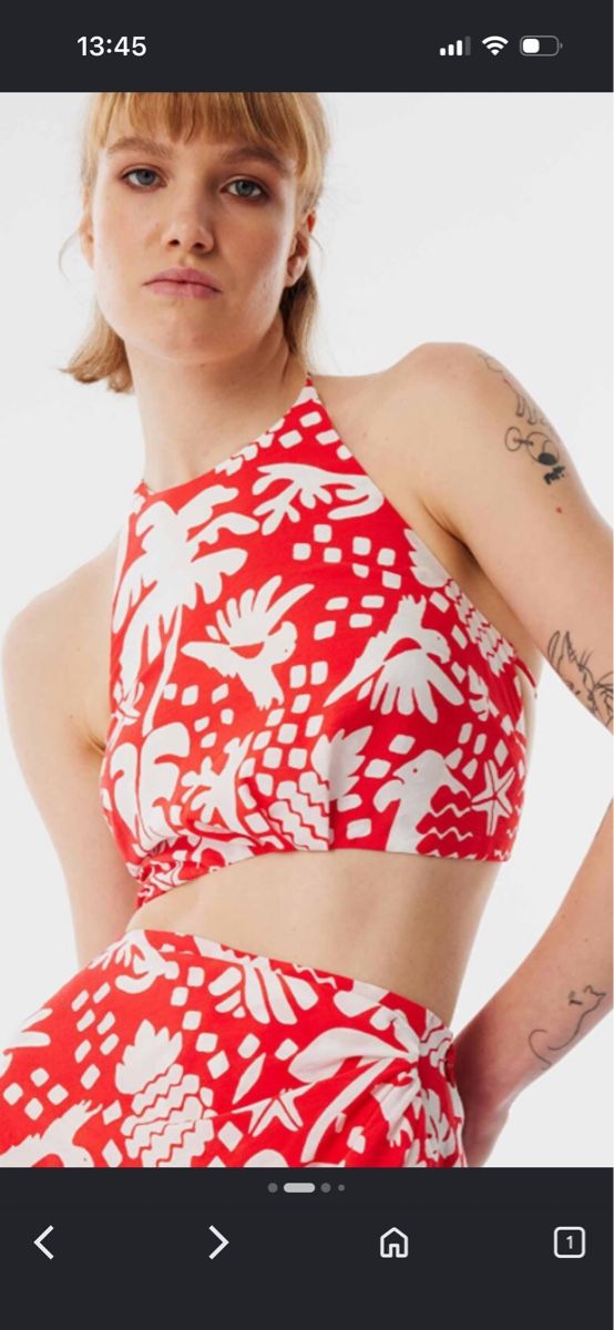Top: Damen Crop Top Rot  – Nuovo (secondo la descrizione) da Zürich venduto da dil_mdn7 1
