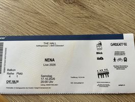 NENA Konzert 2026 Tickets Balkon Reihe 4 Platz 1+2