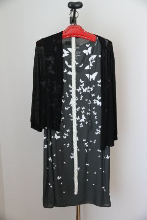 Kleid (Sommer), Jäckchen, Ledergurt, Grösse 40, Street One