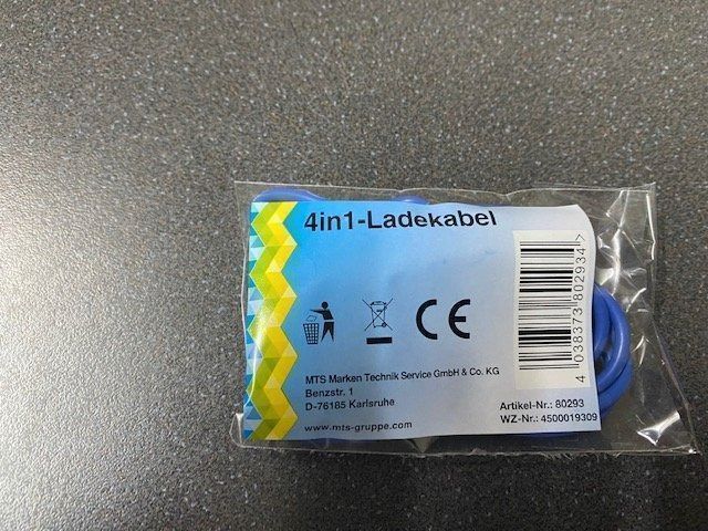Caricabatterie: Ladekabel 4in1 blau – Nuovo e nell'imballaggio originale da Emmen venduto da Aribini 1