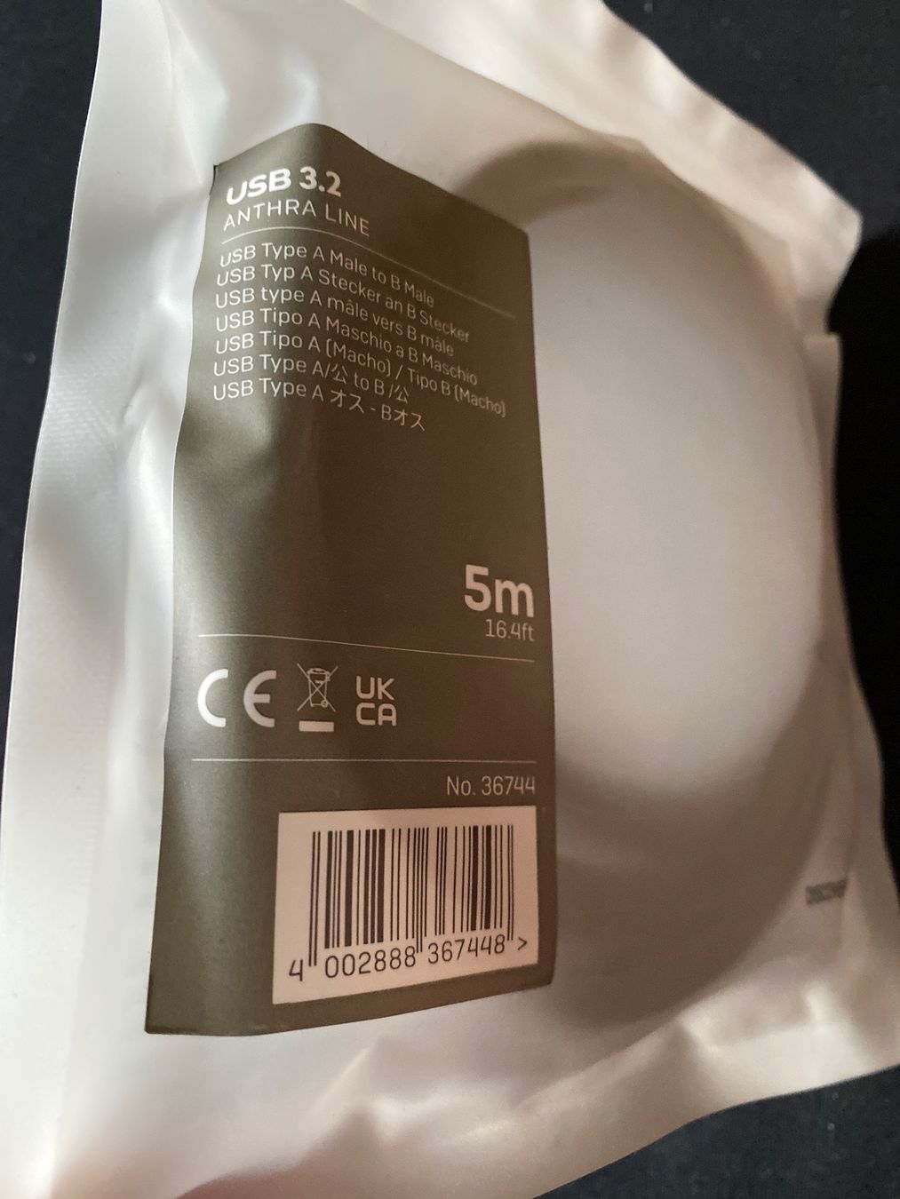 Cavi: LINDY USB Typ A Stecker an B Stecker – Nuovo e nell'imballaggio originale da Horgen venduto da CS75 2