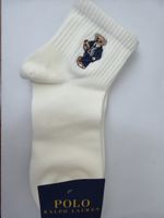 Socken weiss Polo Ralph Lauren mit Bär Motiv Grösse One Size