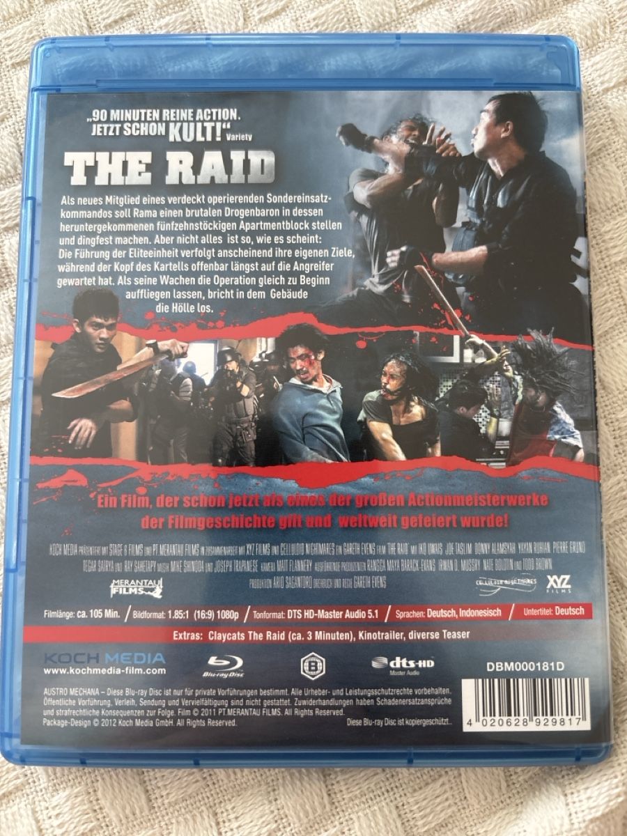 Tutti i DVDs: The raid bluray – Usato da Oberentfelden venduto da Rabaelikus 1