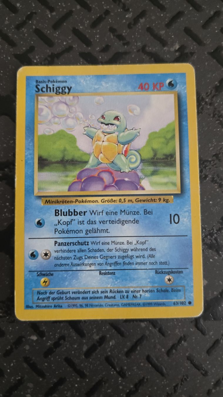 Pokémon Carte collezionabili: Schiggy Pokemon Karte – Usato da Rorschach venduto da Craint