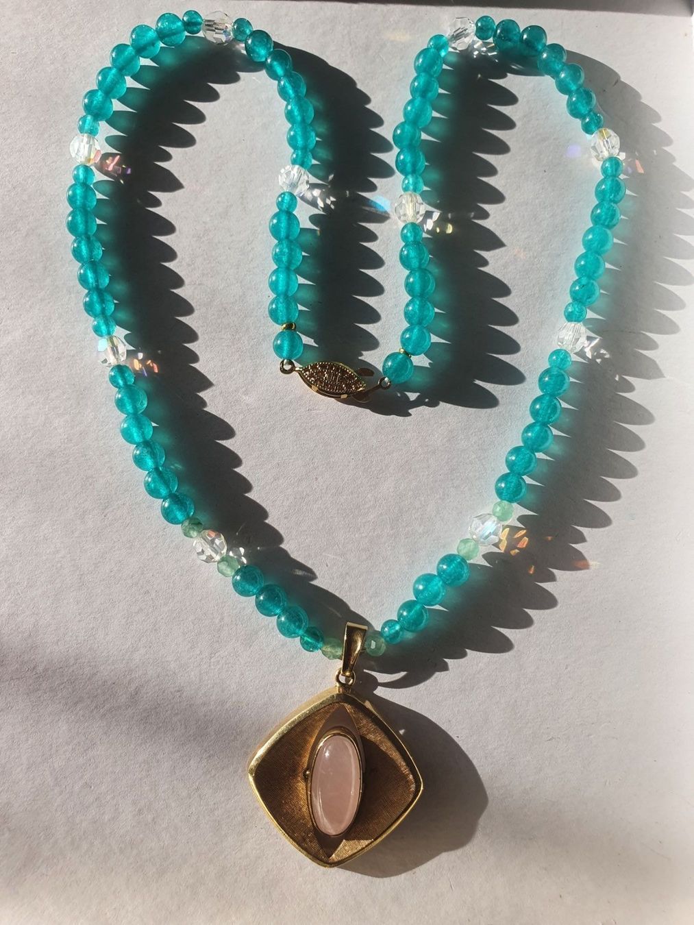 Catenine: Chrysoprase mit alt Rozenquarz Anhänger – Nuovo (secondo la descrizione) da Benglen venduto da Meercat3