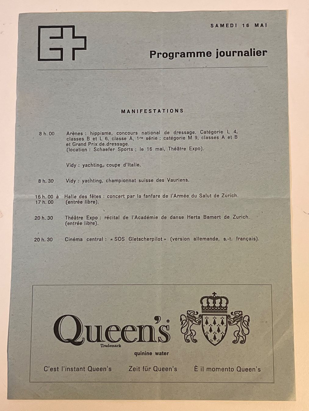 Documents: Programme journalier exposition nationale Lausanne 1964 – D'occasion à Satigny par buc_d7s5