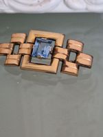 Art Deco Brosche mit hellblaue Stein
