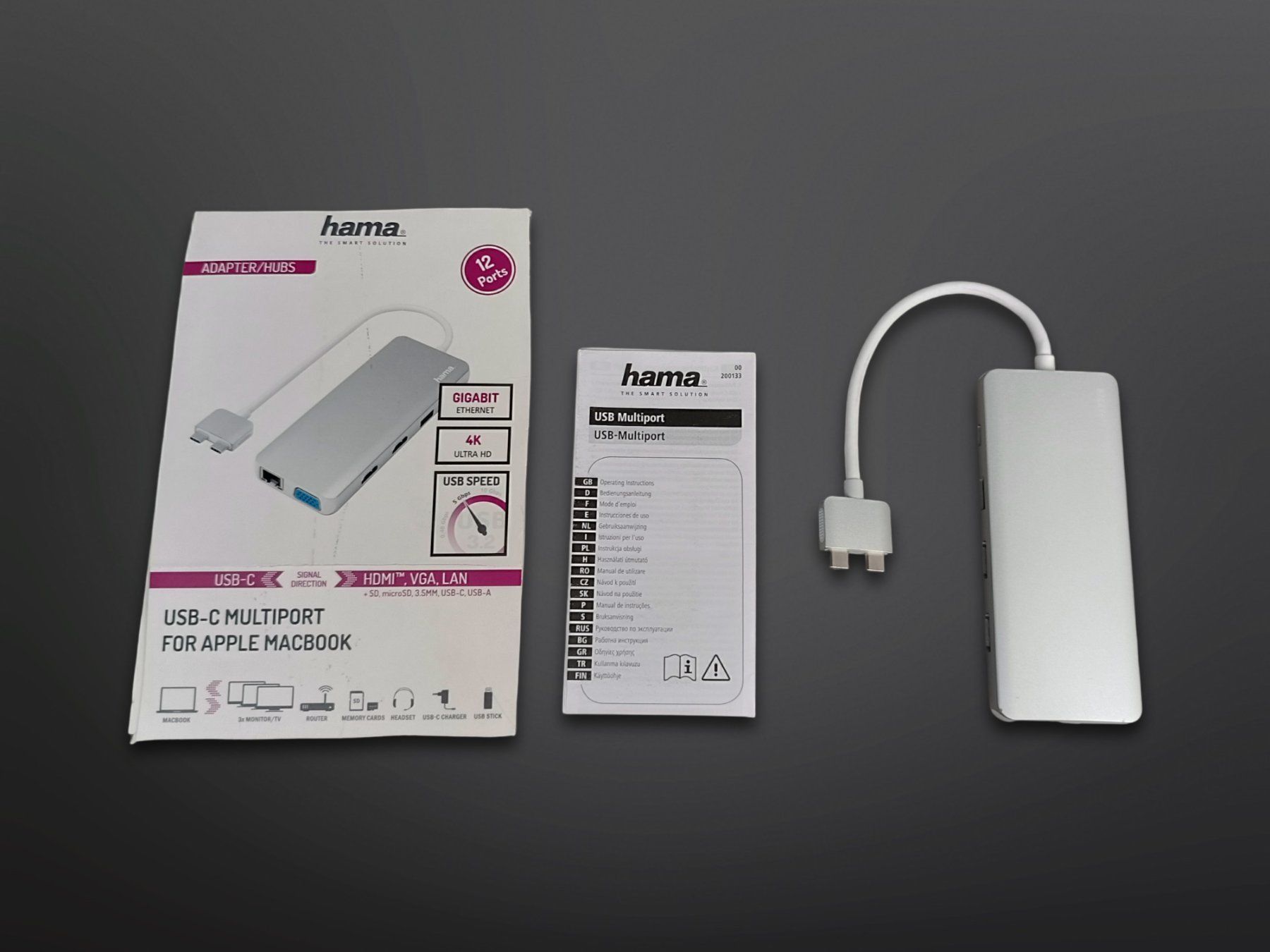 Hama Hub & Switch: HAMA USB-C Hub für Apple/Macbook – Nuovo (secondo la descrizione) da Suhr venduto da Restwert_Suhr