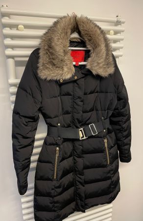 Mango Wintermantel wie Neu sehr warm Kaputze abnehmbar Gr. S